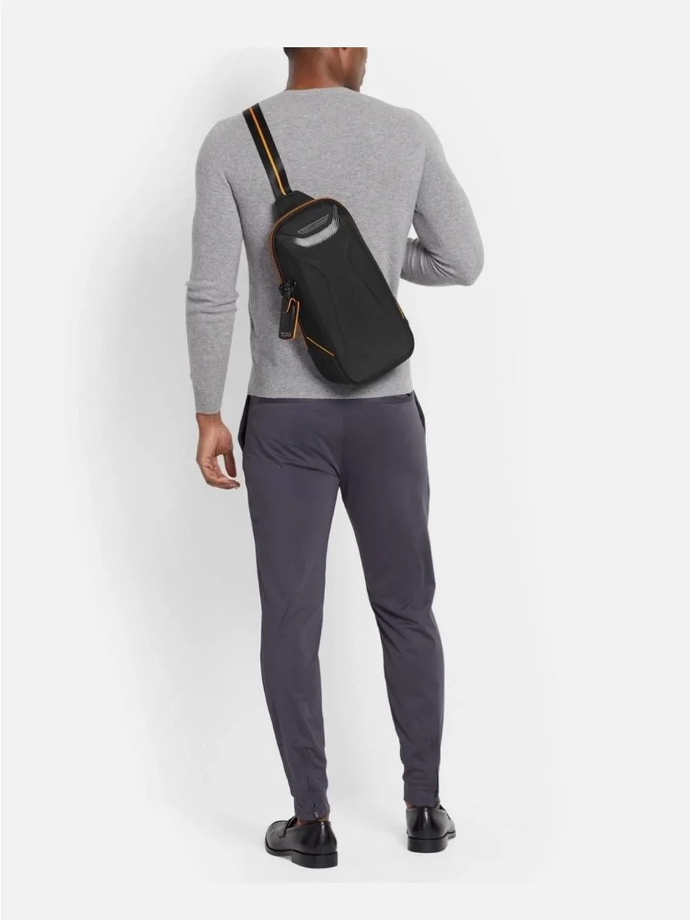TUMI x McLaren Torque Sling Bag Black Carbon Fiber Papaya UNREGISTERED TRACER